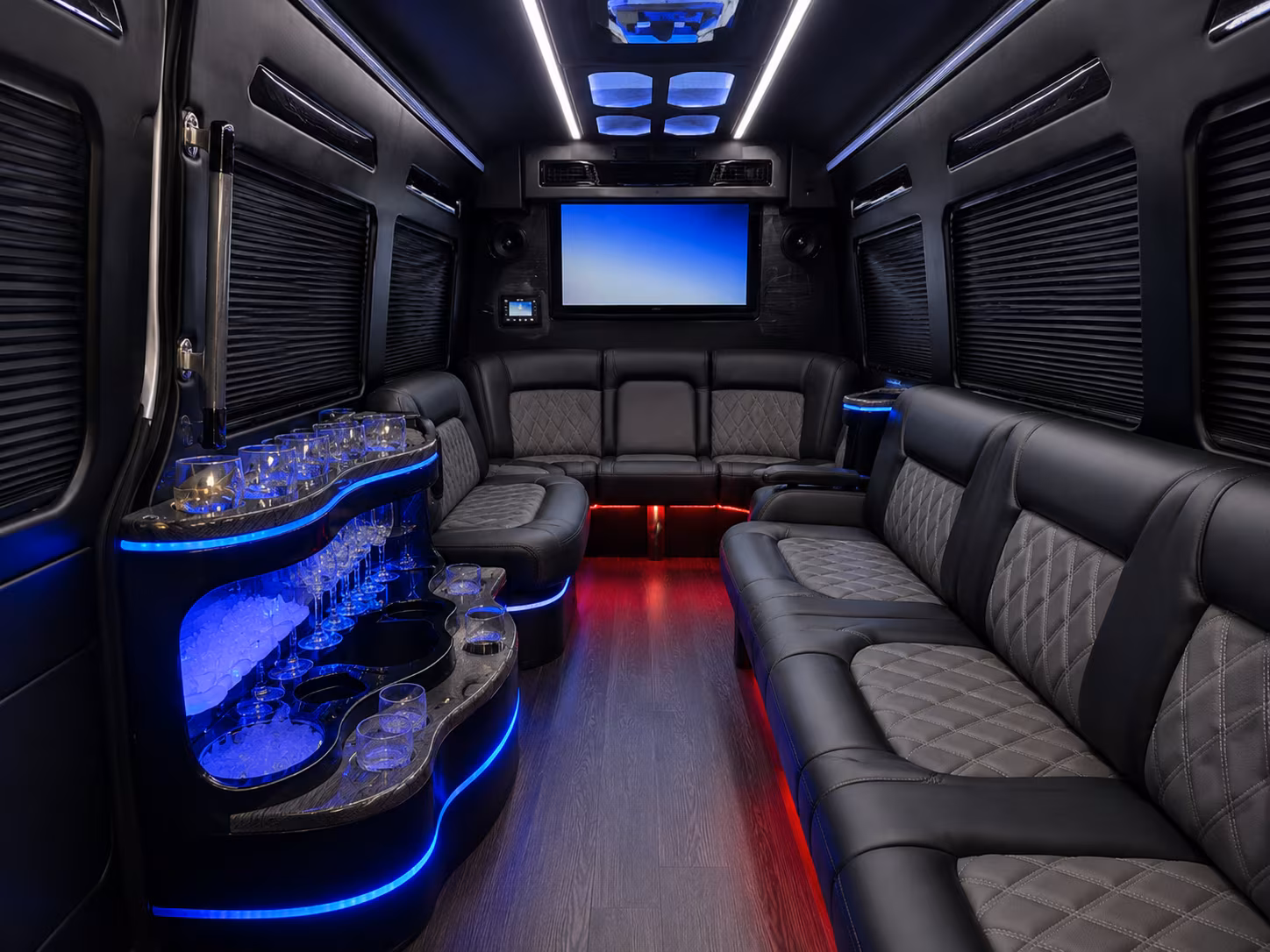 brownsville sprinter limousine inside
